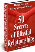 Ebook cover: 50 Secrets of Blissful Relationships